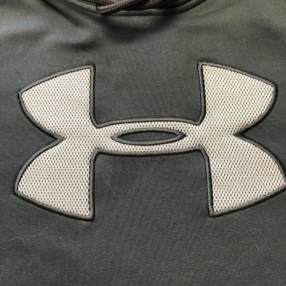 Under Armour Black & Grey Cold Gear Kangaroo Hoodie Size Men's Medium - Picture 7 of 13